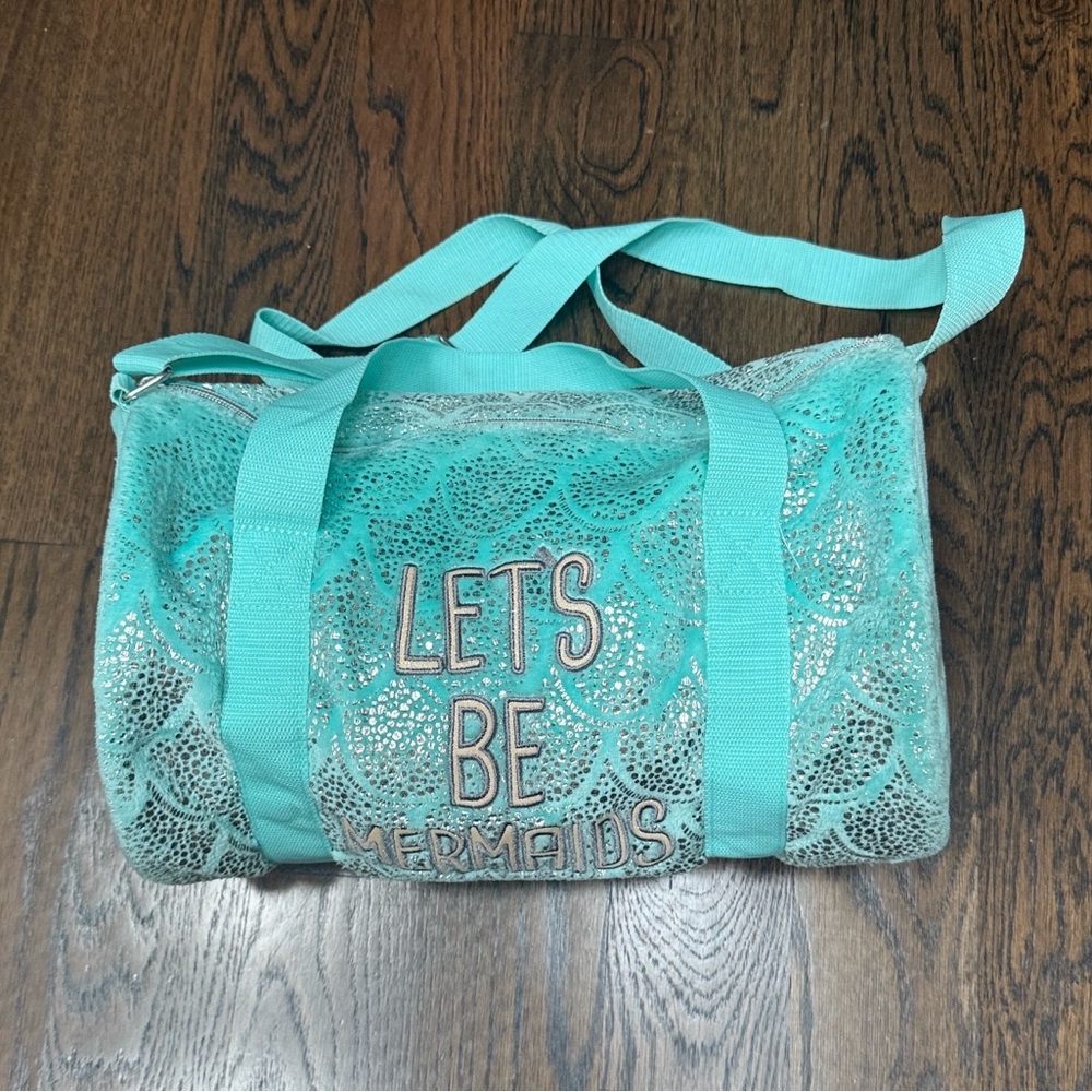 ❤️Justice Teal and Silver Mermaid Travel Bag